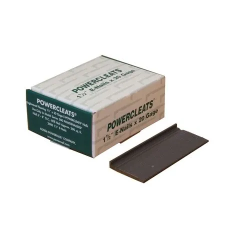 1-1/4″ 20 Gauge E-Shaped PowerCleat, Box Count: 2000