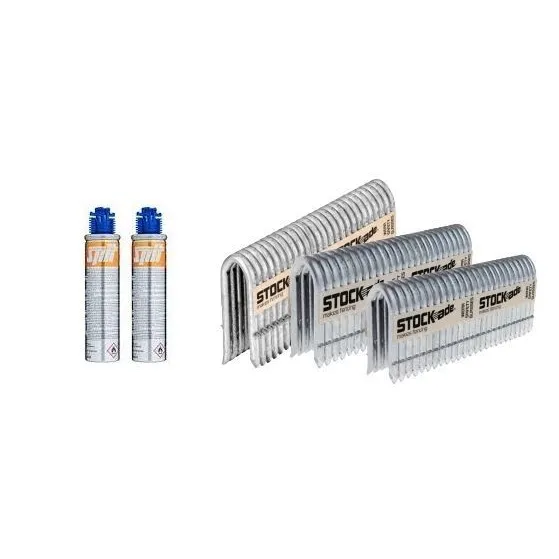 1-3/4″ 9 Ga. Class 3 HDG Divergent Barbed Staples w/ Fuel, Box Count: 1000