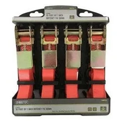 1 Inch By 10 Foot Standard Duty Ratchet Tie Downs 4 Pack