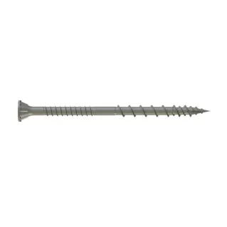 #10 x 3″ DSV Deck Screw, T25 6-Lobe Drive, Rimmed Flat Head, Quik Guard Coated Gray, Box Count: 1000
