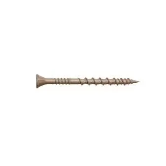 #10 x 3″ DSV Deck Screw, T25 6-Lobe Drive, Rimmed Flat Head, Quik Guard Coated Tan Half Pk, Box Count: 500