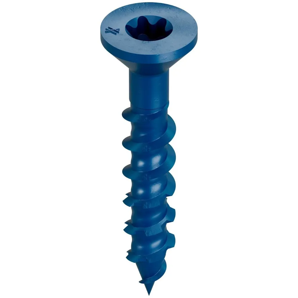 1/4” x 1-1/4” Flat Head Strong-Tie Titen Turbo Concrete Masonry Screw, Box Count: 100