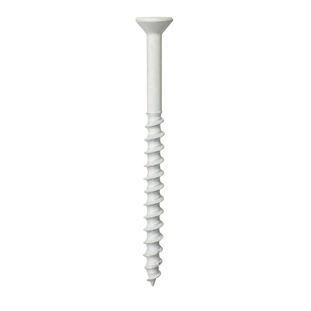1/4” x 3-3/4” White Flat Head Strong-Tie Titen Turbo Concrete Masonry Screw, Box Count: 100