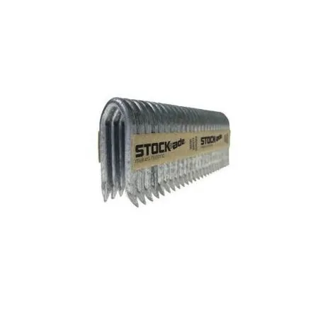 2″ Leg 9 Ga. Class 3 HDG Barbed Divergent Fence Staples, Box Count: 1000