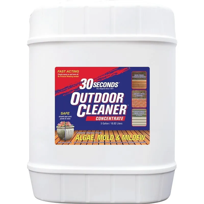 30 Seconds 5G30S Outdoor Cleaner, 5 gal, Bottle, Liquid, Light Yellow