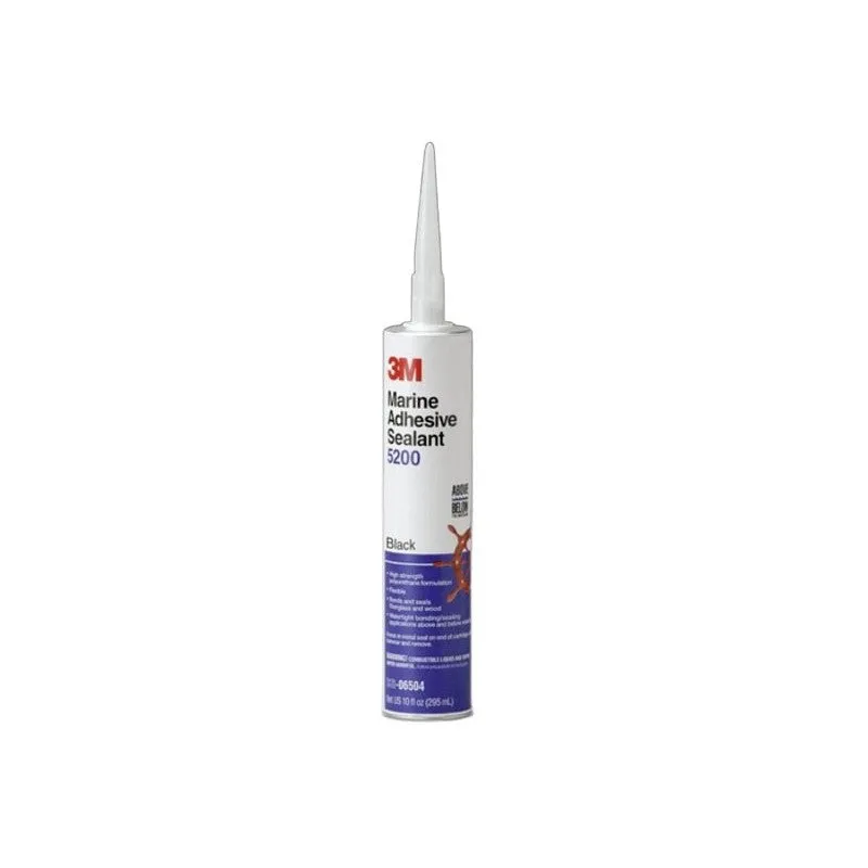 3M 06504 Marine Adhesive Sealant, Medium Paste, Black, 295 mL Cartridge