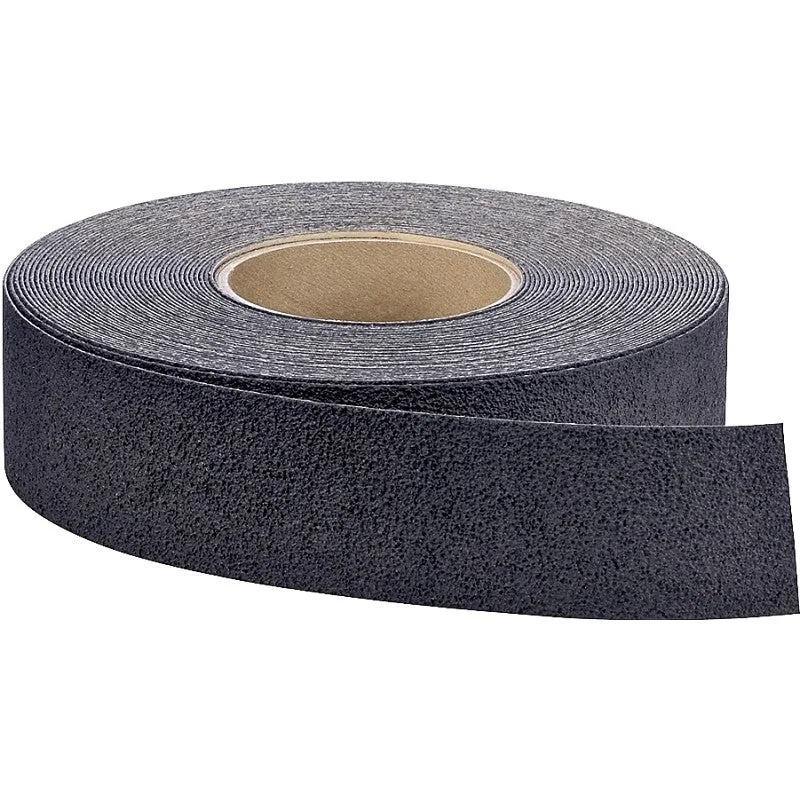 3M Safety-Walk 7737 Resilient Tread, 60 ft L, 2 in W, Vinyl Backing, Black