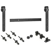 48 Inch Mini Rustic Sliding Barn Door Hardware Set Oil Rubbed Bronze (POS)