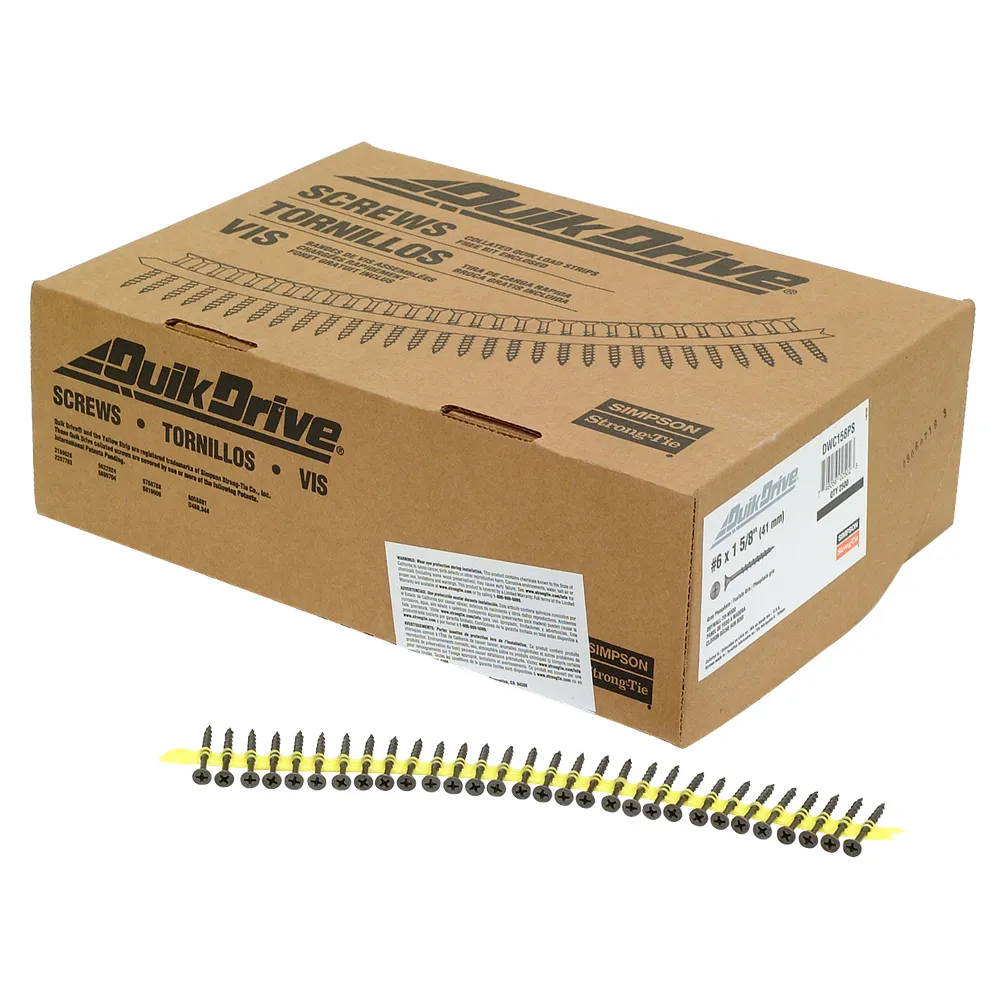 #6 x 1-5/8″ Gray Phosphate DWC Drywall Screw, Box Count: 2500