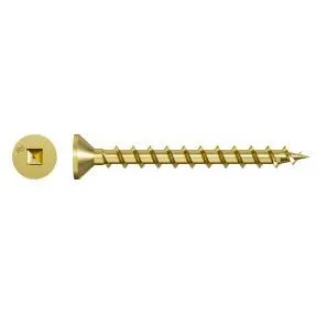 #8 x 1-3/4″ Yellow Zinc Coated WSCLT Wood Screw, Box Count: 2000