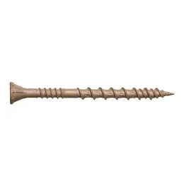 #8 x 1-5/8″ DSV Deck Screw, T25 6-Lobe Drive, Rimmed Flat Head, Quik Guard Coated Tan, Box Count: 2000