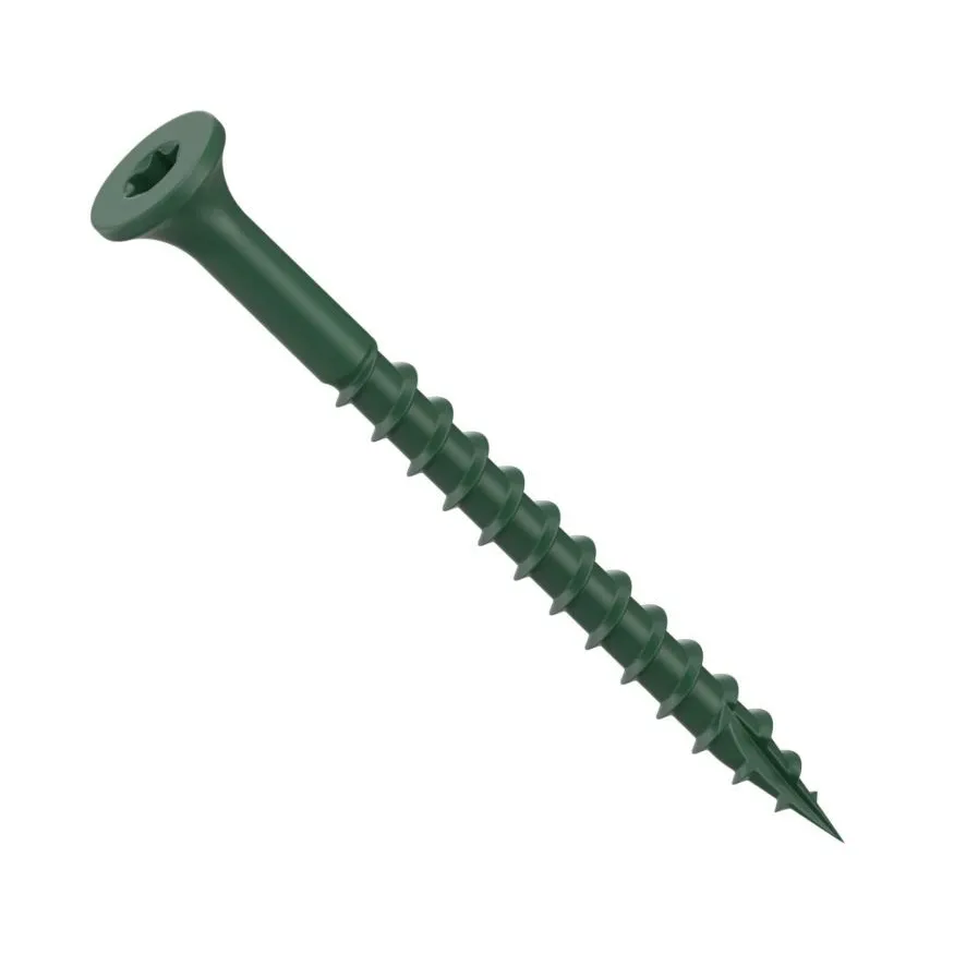 #8 x 2″ Green ProTech Coat Wood Deck Screw, Box Count: 1750