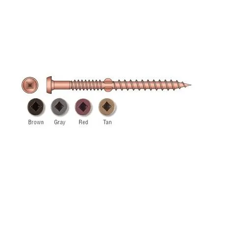 #9 x 3″ Red Composi-Lok Composite Deck Screw, Box Count: 500