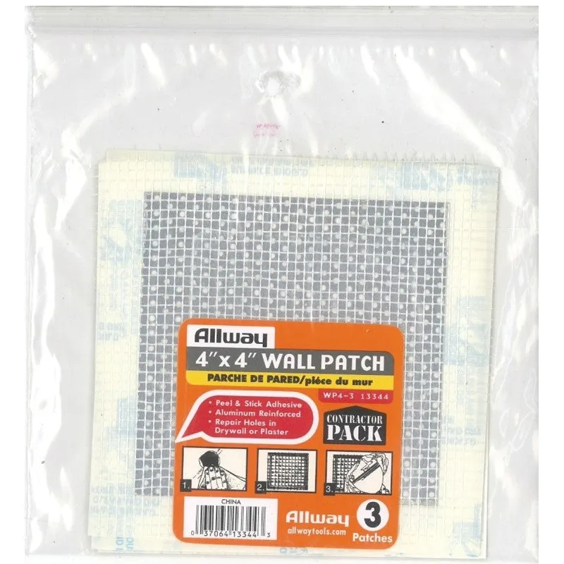 ALLWAY WP4-3 Drywall Patch, 4 x 4 in Dimensions (Pack of 10)