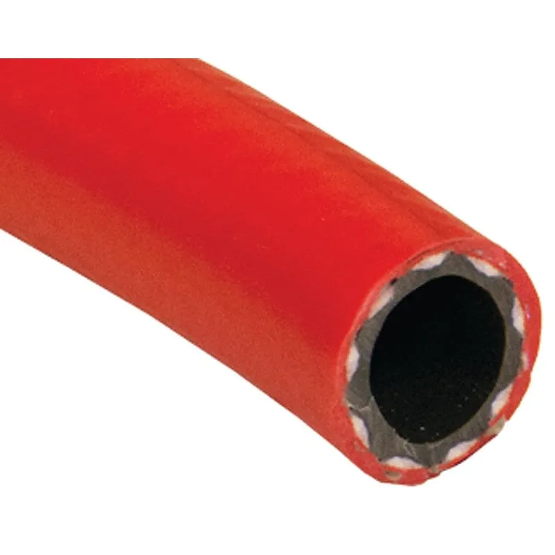 Abbott Rubber T18025001 Contractor Grade Air Hose, 1/4 in ID, 200 ft L, PVC/Polyester, Red