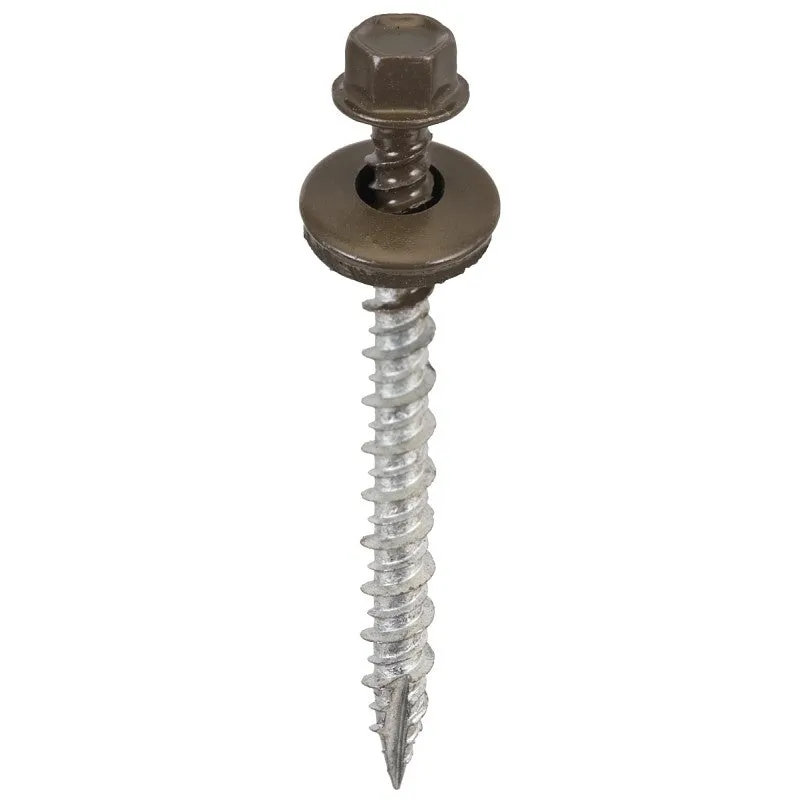 Acorn International SW-MW2BS250 Screw, High-Low, Twin Lead Thread, Hex Drive, Type 17 Point, Burnished Slate