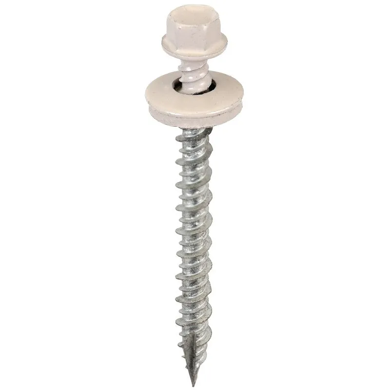 Acorn International SW-MW2LG250 Screw, High-Low, Twin Lead Thread, Hex Drive, Self-Tapping, Type 17 Point, Light Gray