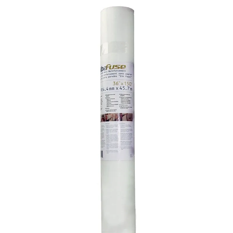 Adfors FibaFuse FDW8442-U Paperless Wall Repair Fabric, 75 ft L, 36 in W, White