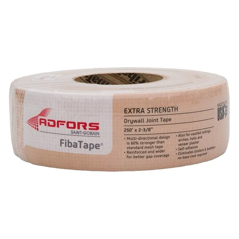 Adfors FibaTape FDW8666-U Extra Strength Drywall Tape, 250 ft L, 2-3/8 in W, Beige (Pack of 10)