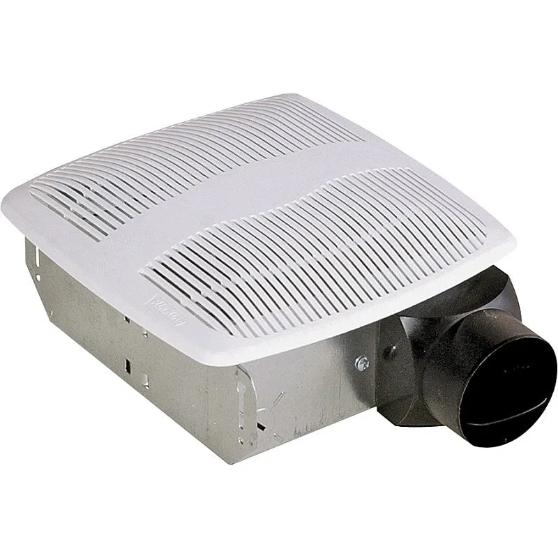 Air King AS70 Exhaust Fan, 7-1/4 in L, 7-1/4 in W, 0.9 A, 120 V, 1-Speed, 70 cfm Air, Metal, White