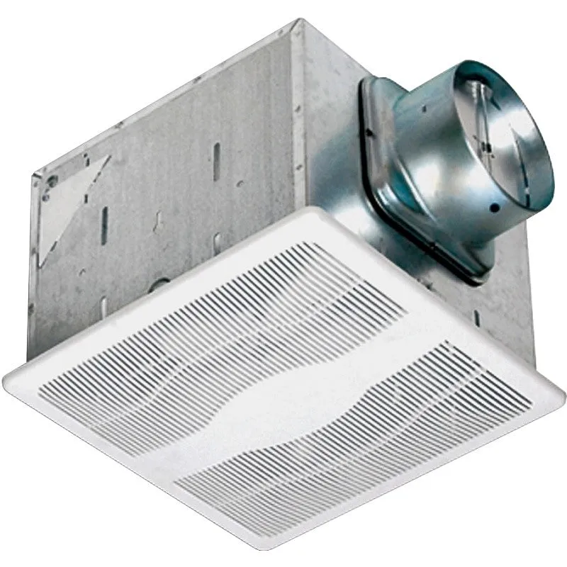 Air King E130S/ES130S Exhaust Fan, 12-3/4 in L, 12-7/8 in W, 0.3 A, 115/120 V, 1-Speed, 130 cfm Air, Steel