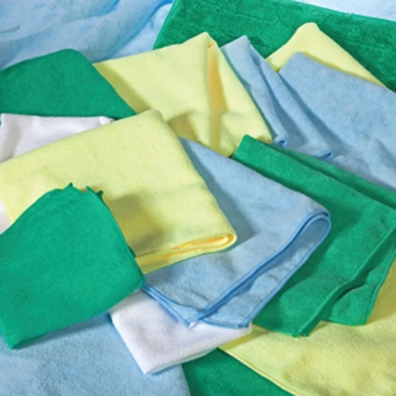 All Rags MFMP12BL Wiping Cloth, 12 in L, 12 in W, Microfiber Cloth, Blue