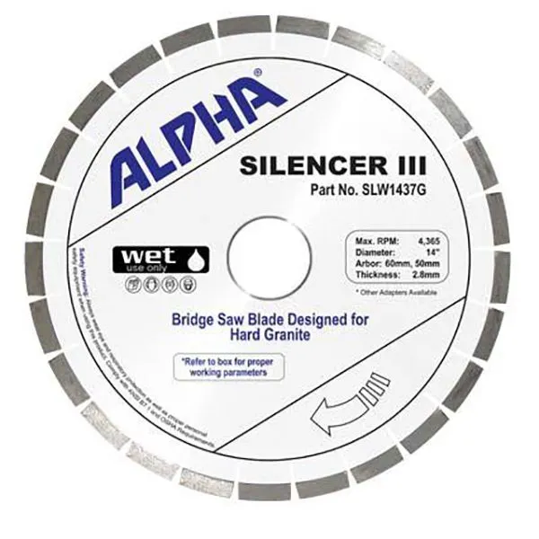 Alpha Silencer III Blade – Hard Granite – 14″ – 16″ – 18″
