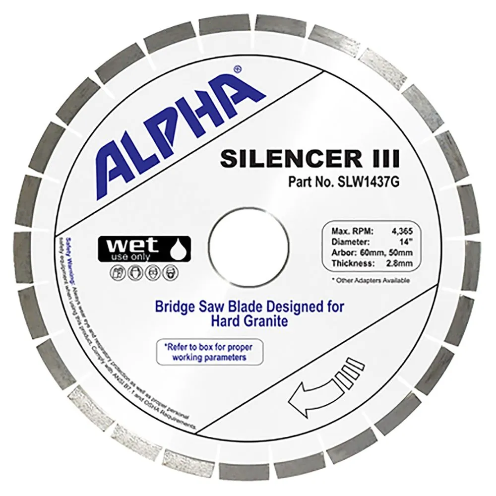 Alpha Silencer III Blade for Granite – 14″