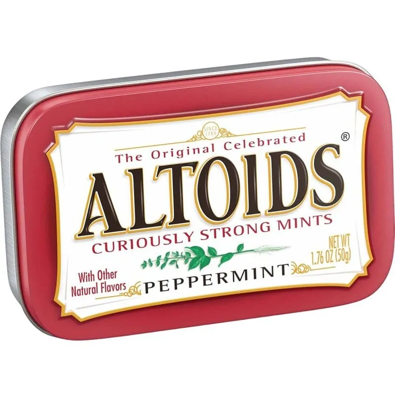 Altoids 63140 Peppermint Mint, Peppermint Flavor (Pack of 12)