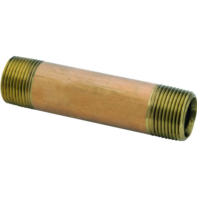 Anderson Metals 38300-1245 Pipe Nipple, 3/4 in, NPT, Brass, SCH 40 Schedule, 810 psi Pressure, 4-1/2 in L