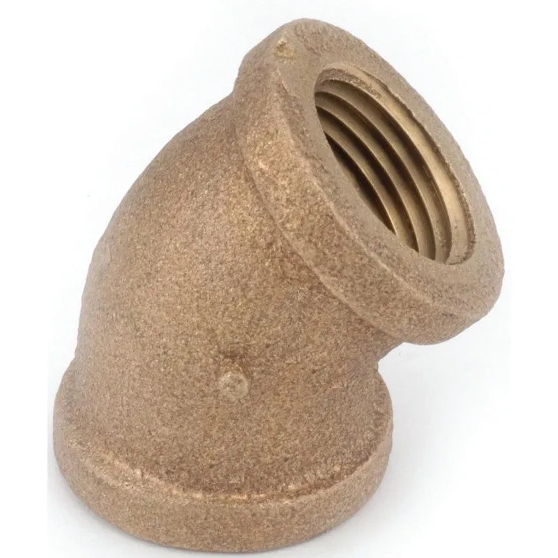 Anderson Metals 738107-12 Pipe Elbow, 3/4 in, FIP, 45 deg Angle, Brass, Rough, 200 psi Pressure