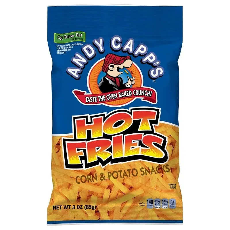 Andy Capp’s 2620047159 Hot Fries, 3 oz, Pack (Pack of 12)