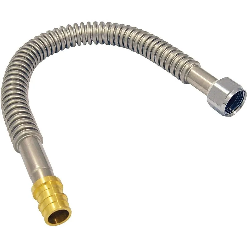 Apollo ExpansionPEX Series EPXCSST18 Water Heater Connector, 3/4 in, Barb x FPT, Stainless Steel, 18 in L