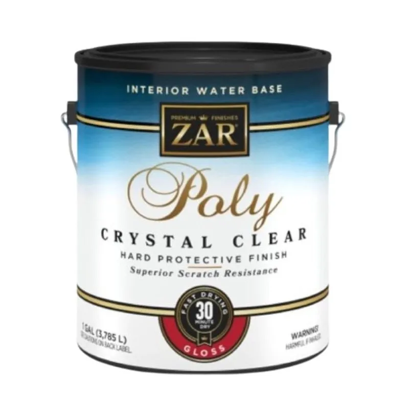 Aqua ZAR 32413 Polyurethane, Gloss, Liquid, Crystal Clear, 1 gal, Can (Pack of 2)