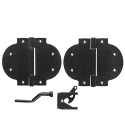 Arched Gate Kit Hinges And Latch Black (POS)