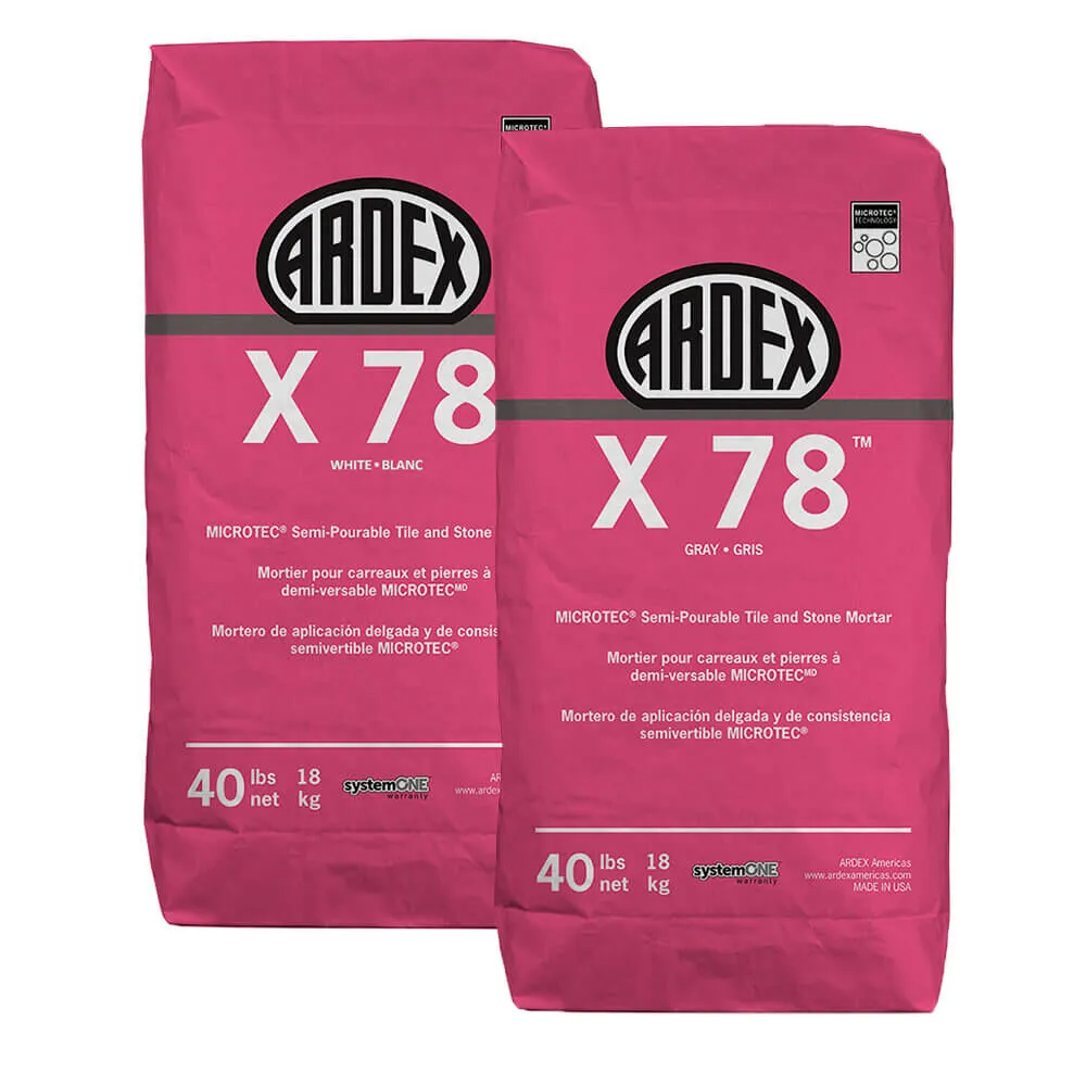 Ardex X 78 MICROTEC Semi-Pourable Tile and Stone Mortar – 40 lb bag
