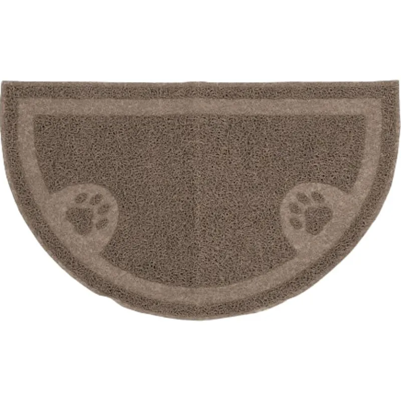 Arm & Hammer 22150 Litter Mat, 23-1/2 in L, 14 in W, Half-Circle, Rubber, Pearl Tan (Pack of 4)