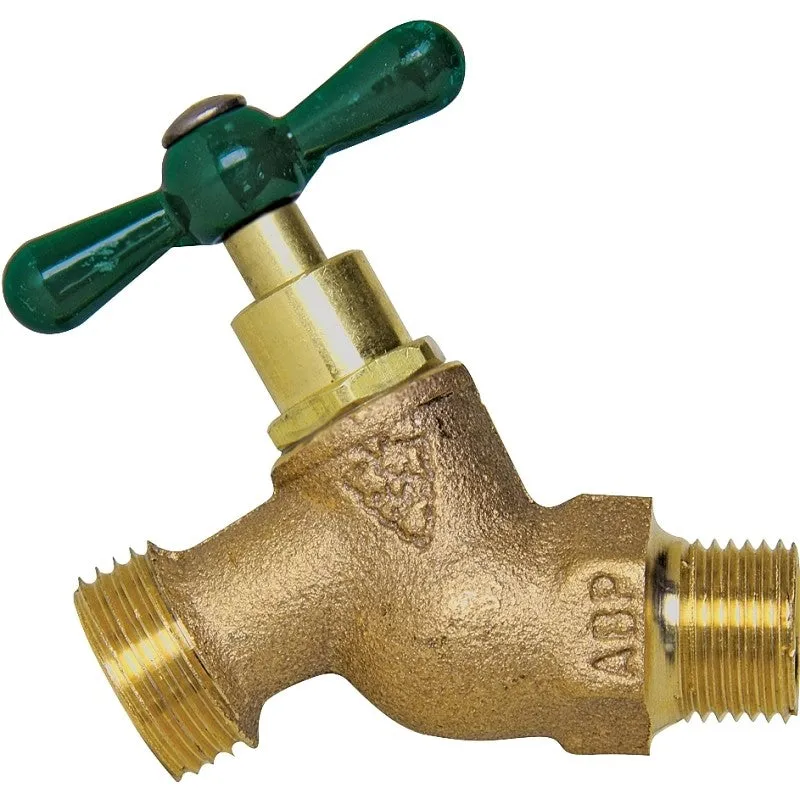 Arrowhead Brass 351LF Straight Hose Bibb, 3/4 in Connection, MIP x Male Hose Thread, 125 psi Pressure, Bronze Alloy Body