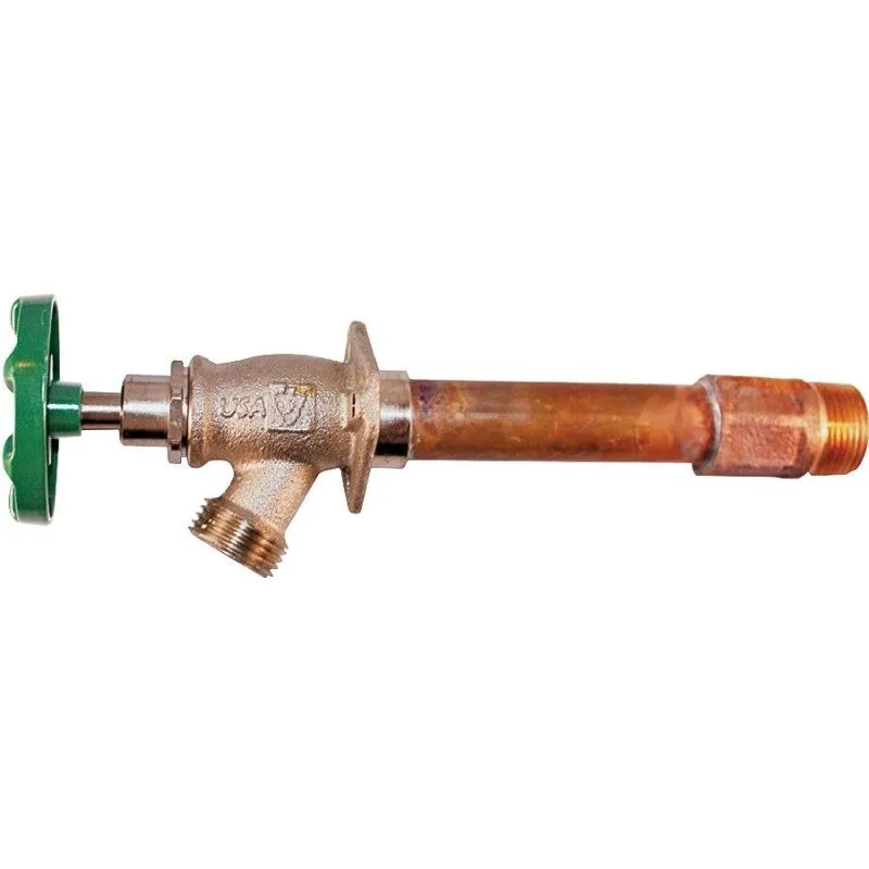 Arrowhead Brass 455-12LF Frost-Free Standard Wall Hydrant, 12 in L, 1/2 x 3/4 in, FIP x MIP x Male Hose Thread, 125 psi