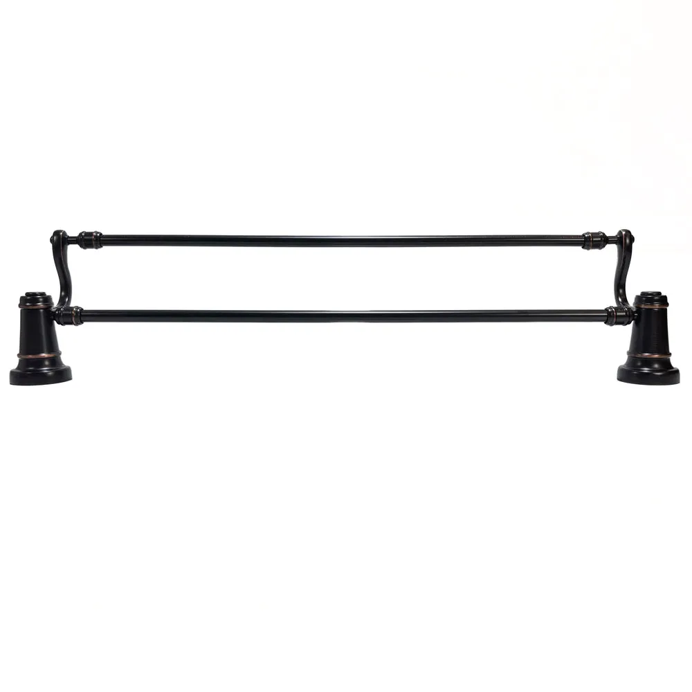 Ashfield Double Towel Bar 24 Inch Venetian Tuscan Bronze