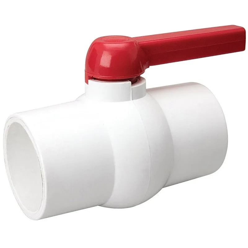 B & K 107-641 Ball Valve, 4 in Connection, Compression, 150 psi Pressure, Manual Actuator, PVC Body