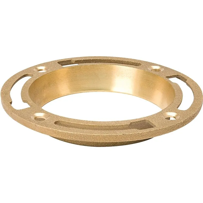 B & K 152-001 Closet Floor Flange, Brass, For: Both 3 in and 4 in SCH 40