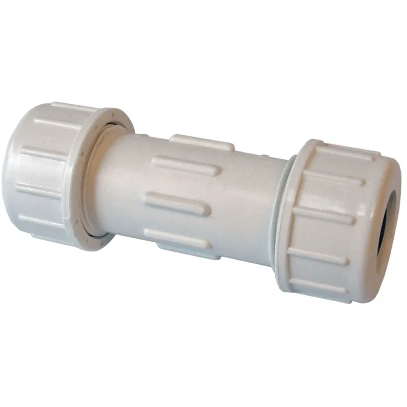 B & K 160-108 Double Seal Coupling, 2 in, Compression, PVC