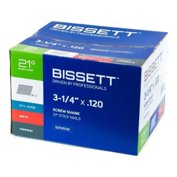 BISSETT 3-1/4 21 Degree Strip Nails