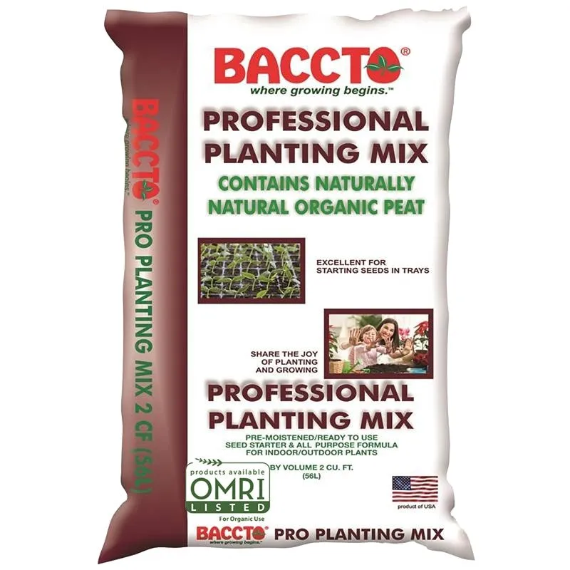 Baccto 1732 Planting Mix, 2 cu-ft Coverage Area, Solid, Dark Brown/Light Brown, Bag
