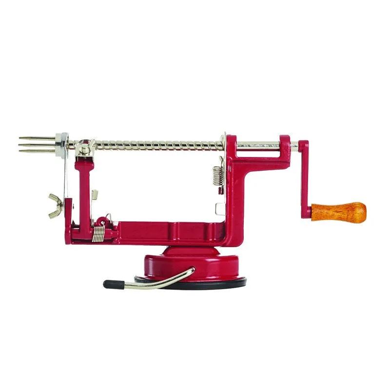 Back To Basics A505 Apple/Potato Peeler, Cast Iron/Stainless Steel, Red