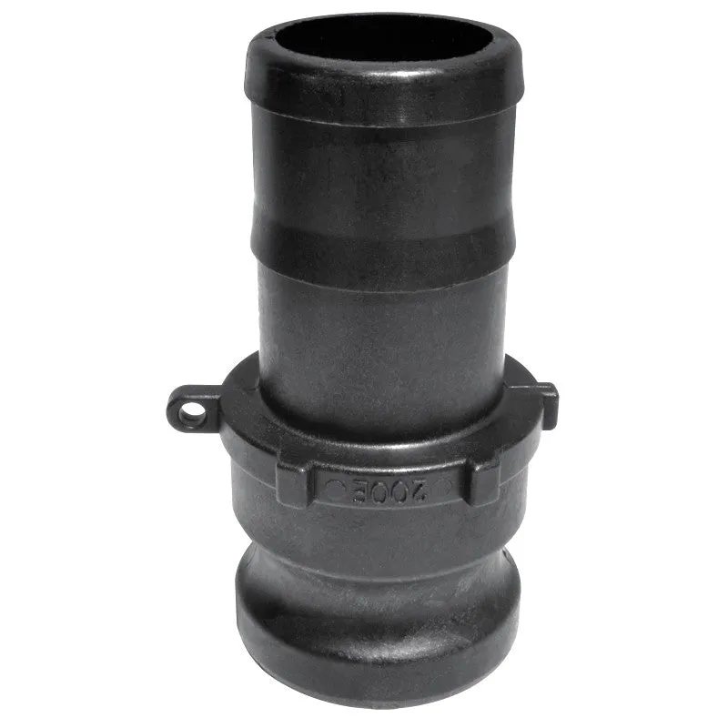 Banjo 300E Cam Lever Coupling, 3 in, Male Adapter x Hose Shank, Polypropylene