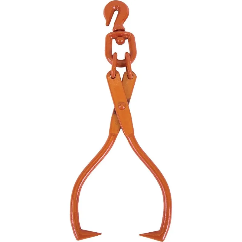 Baron 4080050/40224 Skid Tong with Grab Hook, 4-1/2 to 25 in Opening, Steel Tip, Steel Handle