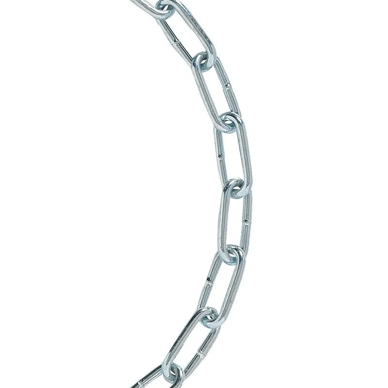 Baron 7268 Straight Link Chain, #2, 125 ft L, 310 lb Working Load, Carbon Steel, Electro Galvanized/Zinc