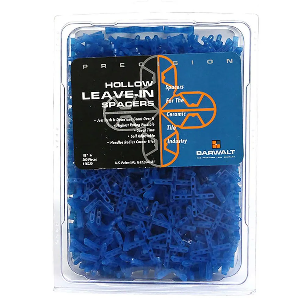 Barwalt Hollow Leave-in Cross-Shape Tile Spacers – 1/18″, 3/16″